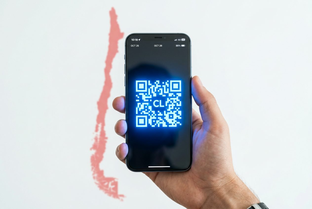 Смартфон с QR-кодом активации eSIM